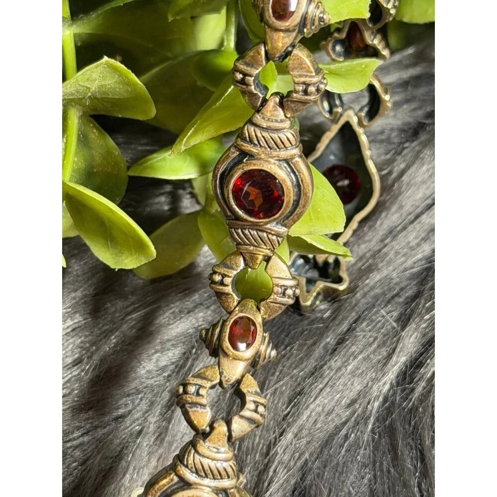 Silver 925 Garnet Bracelet